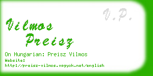 vilmos preisz business card